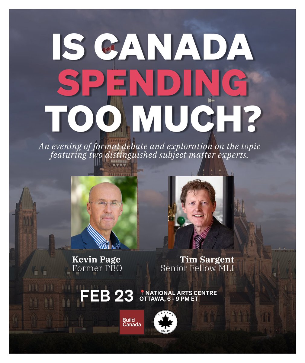 Macdonald-Laurier Institute's director of domestic policy, Tim Sargent, will be arguing against the proposition that "current levels of federal deficit spending are a viable approach to building sustainable economic growth."

Register below!👇