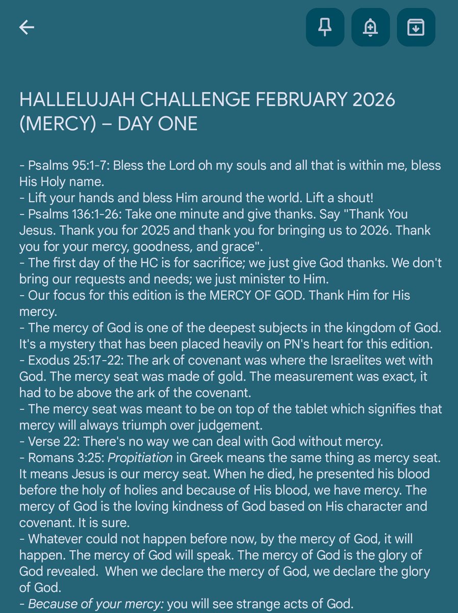 precious_ewuji's tweet photo. Prayer points, Bible verses, and declarations, Hallelujah Challenge Day 1. 

Thank you, Jesus! 

#HallelujahChallenge 
#HallelujahChallenge2026 https://t.co/WtraREGkRe