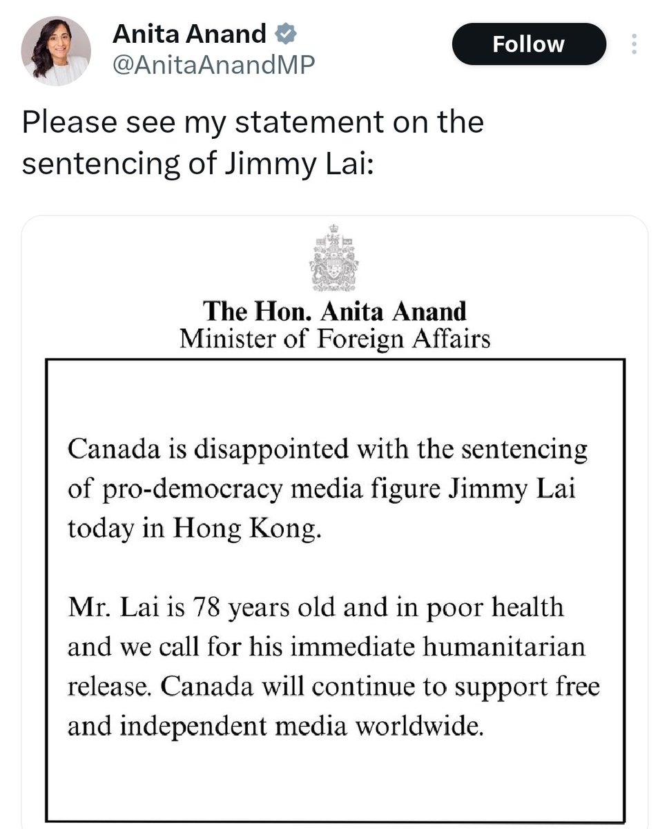 The Liberals are concerned with the unlawful imprisonment of freedom protestors in China.

Of course in Canada, imprisoning freedom protestors is standard operating procedure.