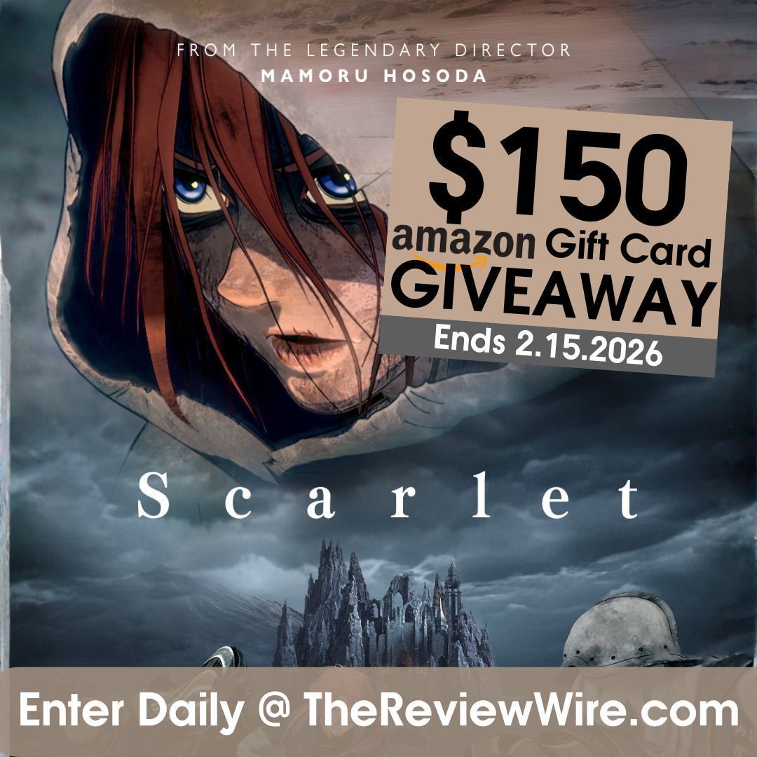 TheReviewWire's tweet image. SCARLET hits theaters nationwide on February 13, and to celebrate the new film from filmmaker Mamoru Hosoda, we’re giving away a $150 Amazon gift card. 

Enter here → thereviewwire.com/scarlet-anime-…
Ends 2.15.26. Open to US &amp;amp; CA. 

#giftcards #movietime #animefans