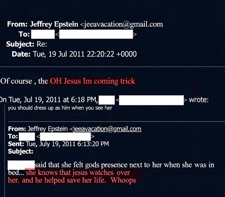 BackupJeffx's tweet image. Epstein’s crew mocking a little girl praying jesus while getting abused. 

No street riots yet. 

Has society become this numb?