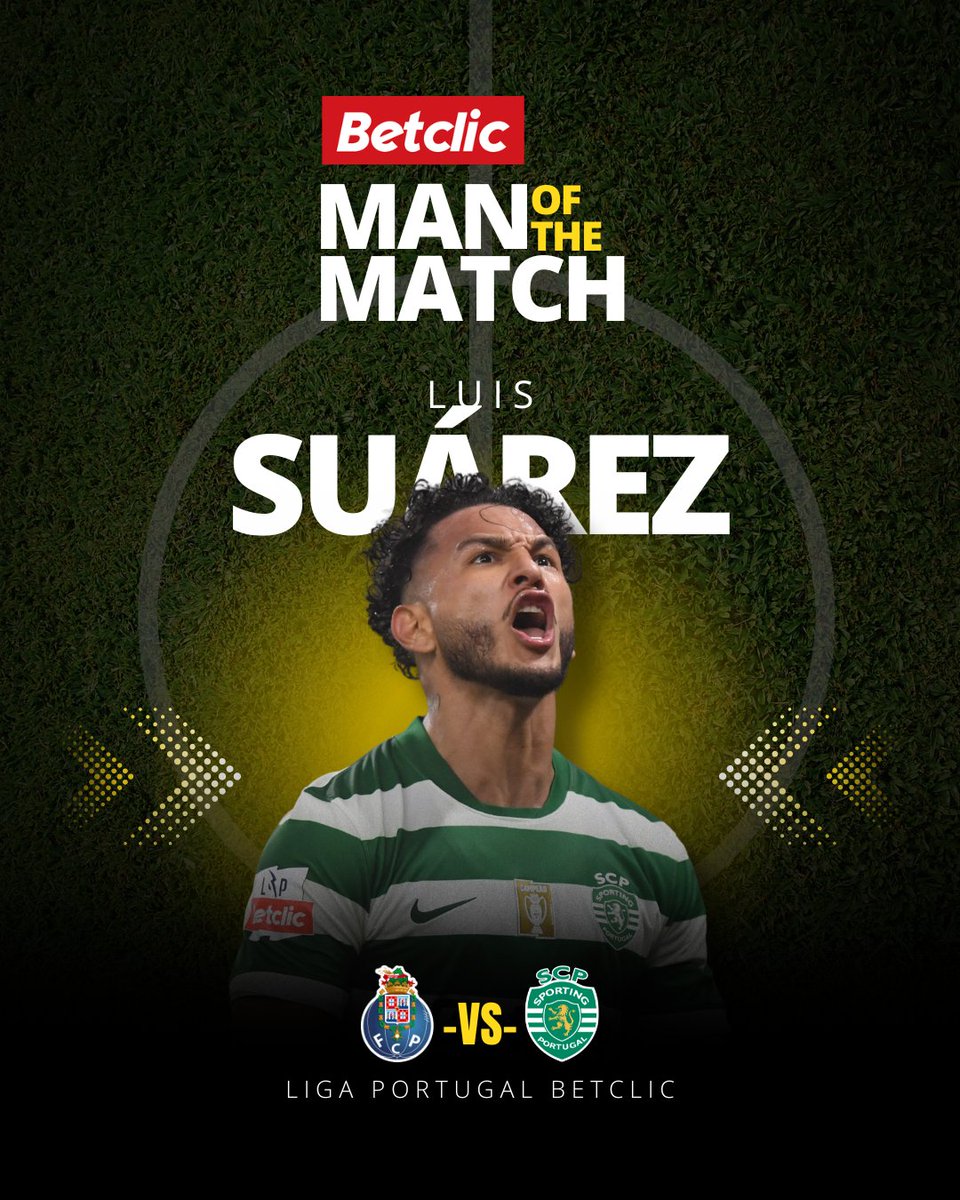 abolapt's tweet photo. A BOLA perguntou e os nossos leitores escolheram! ⭐
Com 26.5% dos votos, Luis Suárez foi considerado o Homem do Jogo do FC Porto - Sporting! ⚽
#Abolamotm #sporting #fcporto #luissuarez #parceriaremunerada https://t.co/6HHYJym0G2