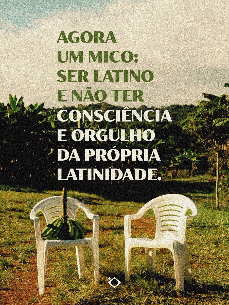 maisbrasil's tweet image. Mico não é não ser latino.
Mico é ser latino sem consciência e sem orgulho da própria latinidade.
