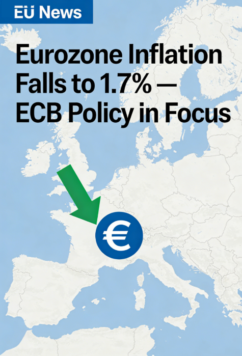 macro_pulse's tweet photo. Eurozone inflation eased to 1.7% in January, dropping below the ECB’s 2% target. The European Central Bank has kept interest rates steady for now, but markets are watching whether further policy moves are ahead. 🇪🇺📉 
#Eurozone #Inflation #ECB #InterestRates #Economy https://t.co/WIKYrraBJ5