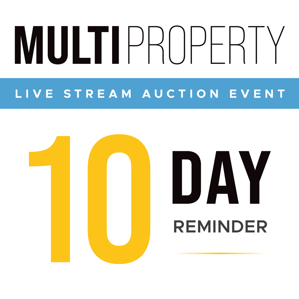 10 DAYS until our Multi-Property Live Stream Auction Event! 🚨

Here is your Multi-Property Checklist:
✔️ Register to Bid &amp; Watch Our Bidding Tutorials
✔️ Attend Open Houses THIS SUNDAY, 1-5 PM
✔️ Secure Your Financing or Payment Method

Don't miss your chance at 21 properties