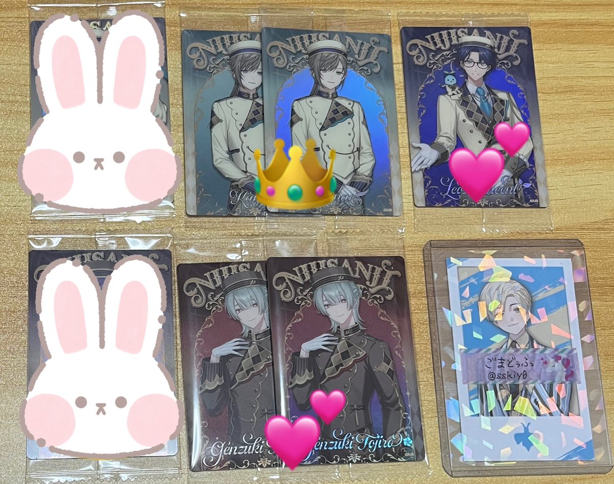 sskiy0's tweet image. 【交換/譲渡】にじさんじ ウエハース ウエハース2 メタリックプラカード

譲
画像1〜3枚目

求
画像4枚目
1枚150円＋送料

※未開封同士希望。こちらもすべて未開封ですが購入した店舗により袋の形が違いますのでご了承ください。

⚠️初回リトリン必読
⚠️郵送 or 大阪手渡し(場所日時要相談)

↓続き↓