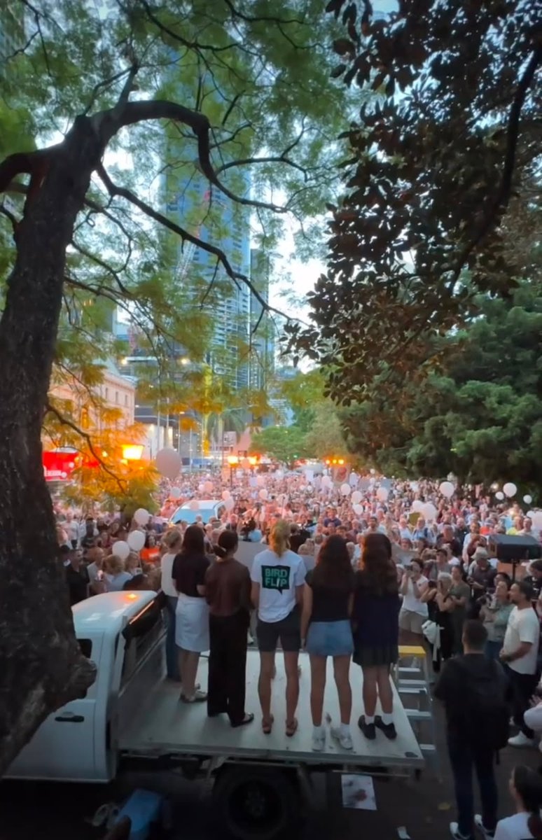 Thousands of people as far as the eye can see. Qld's biggest prolife rally ever in support of baby Samuel, yet the media did not show up. The legacy media is over. The tide is turning 🇦🇺 Share this photo👇