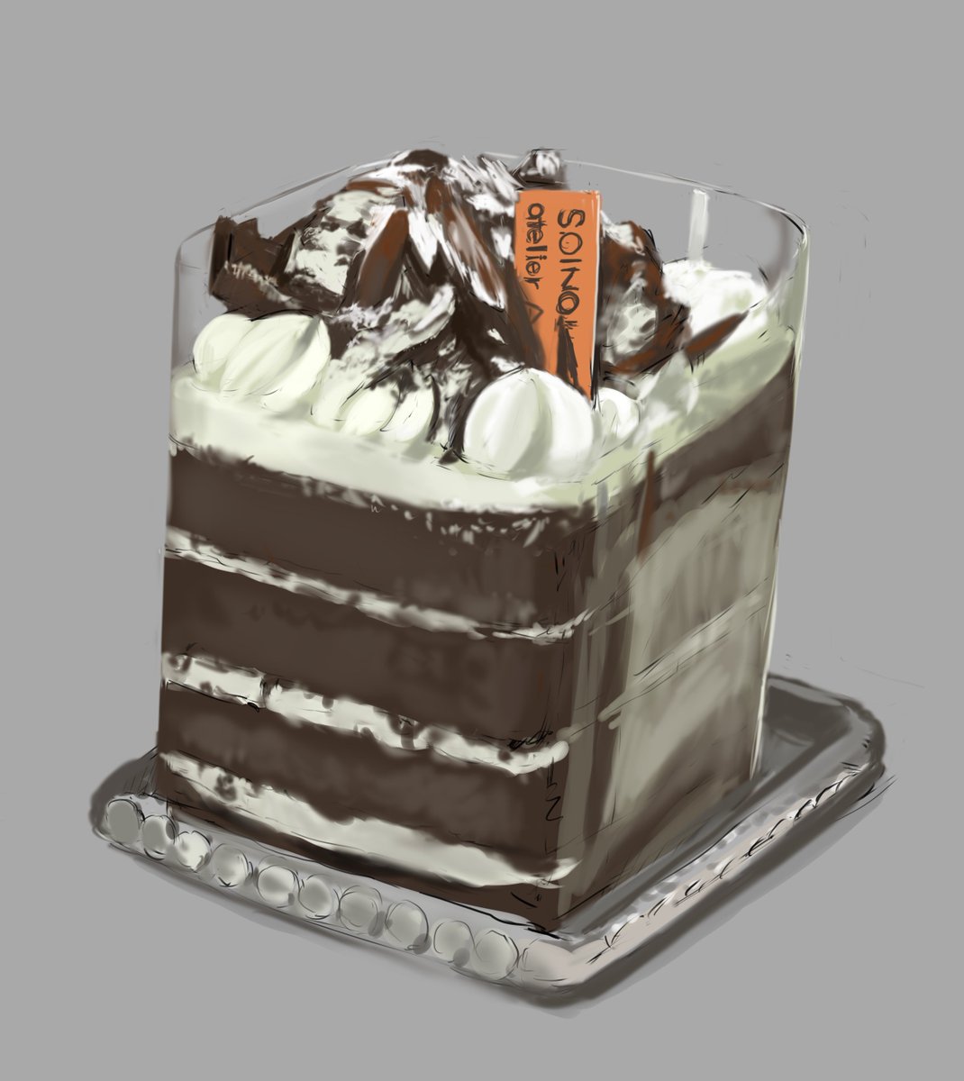 「朝ごはんのケーキを描いたら描き終わるまで朝ごはんが食べられなくなった……」|ねこいた/Nekoita @5月コミティアD24aのイラスト