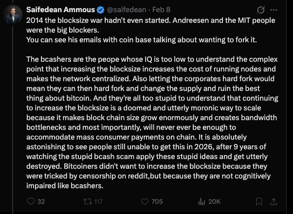 The end of an era. Saif knows he doesn't understand any of the technical details in Bitcoin. His whole career, ethos, credibility, perhaps psychology at this point, depends on technical facts which he was misled about. 

The "low IQ", "stupid", "moronic", "cognitively impaired"