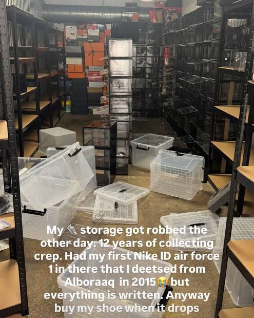 reallypeeku's tweet photo. @HipHopCreditsHQ @tervisscoot The shoe collection he’s been keeping and stacking for years was raided and trashed recently https://t.co/qedPkVDWsx