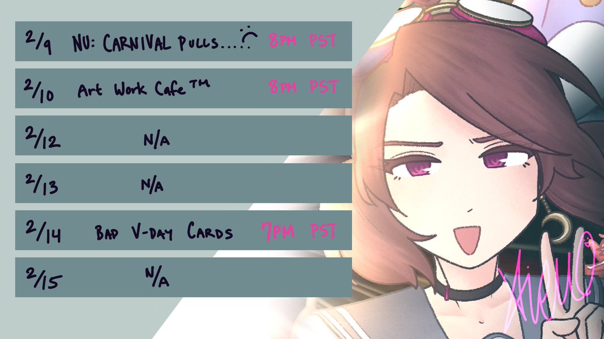 wassup guys its the schedule back at it again with another schedule, if you wanna see more schedule?! make sure you follow my schedule!! schedule out !!
#VTuber #ENVTuber