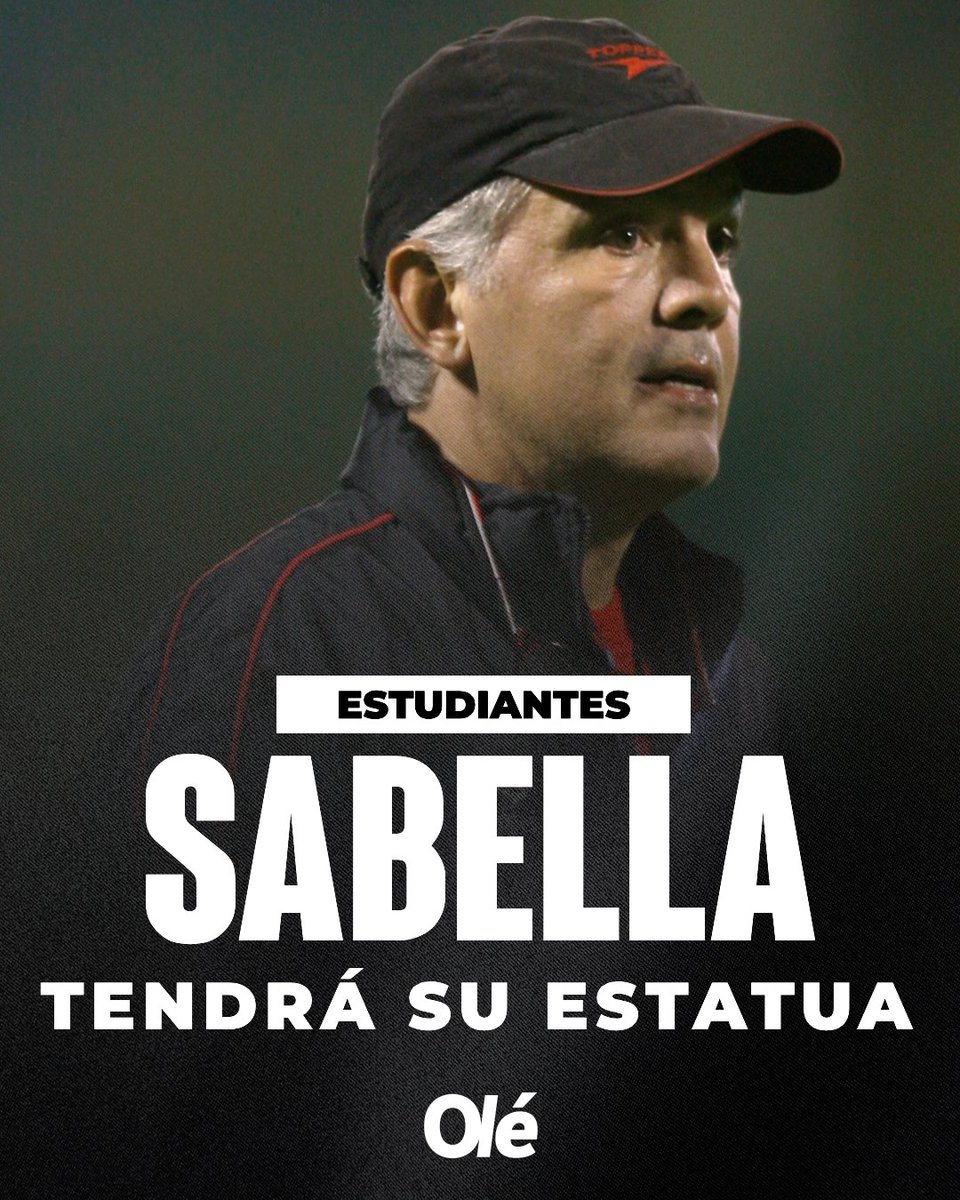 DiarioOle's tweet photo. SABELLA TENDRÁ SU ESTATUA EN EL PINCHA 👏

🔴⚪️ Pachorra fue elegido en una encuesta por una amplia mayoría de los socios de Estudiantes para ser homenajeado en UNO

🏆 Como jugador del club, Sabella ganó el Metropolitano 1982 y el Nacional 1983. Ya como DT, se consagró en la Copa Libertadores 2009 y en el Torneo Apertura 2010.

🗳️ El Profesor compitió contra Mariano Mangano, Manuel Pelegrina y Juan Ramón Verón