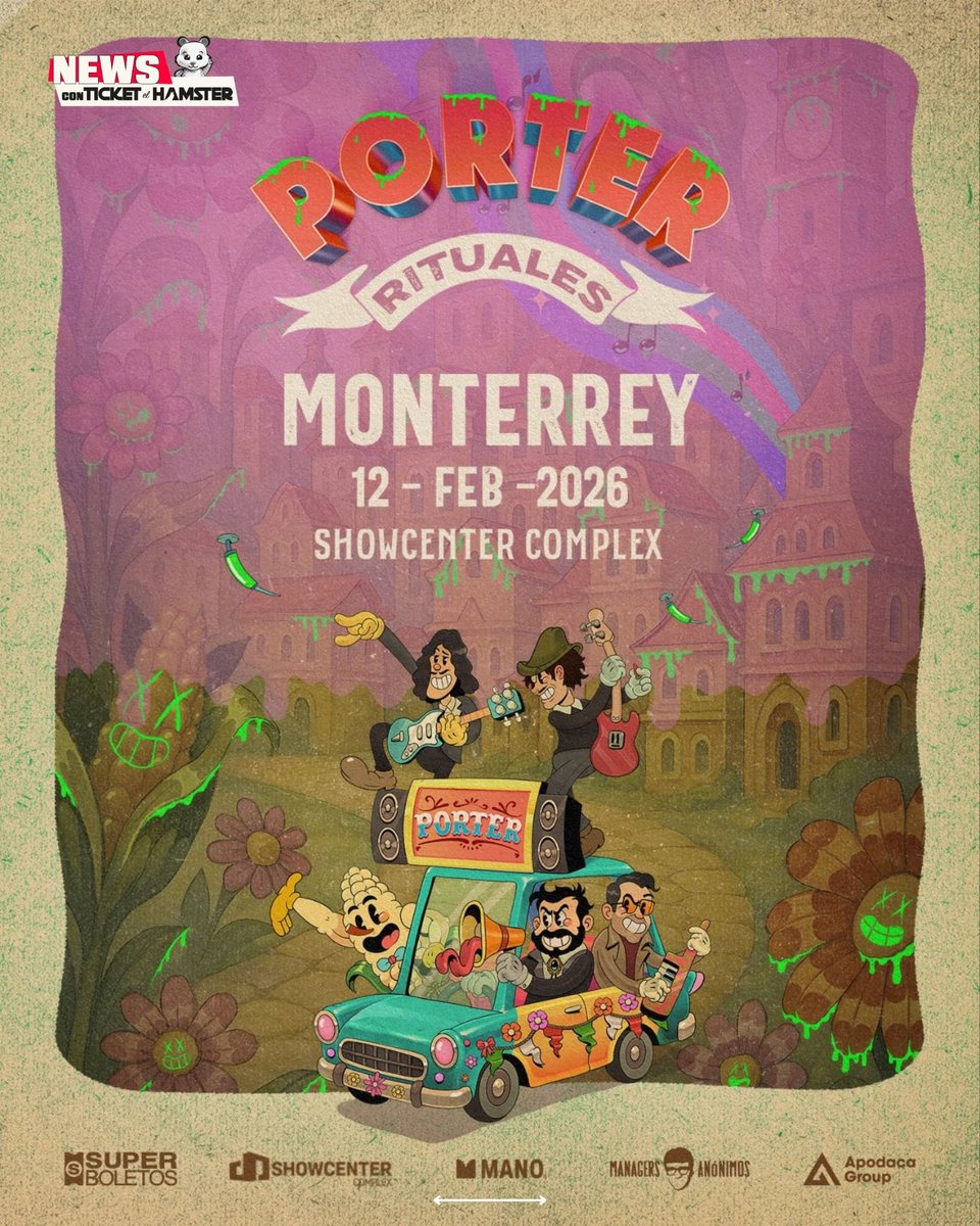 ticketelhamster's tweet photo. 🚨Semana de Porter en Monterrey, tú ya tienes tus boletos?
🎫: https://t.co/Ue2hhXB5dd
#Porter #ShowcenterComplex #RitualesPorter https://t.co/fP9LWfYMwB