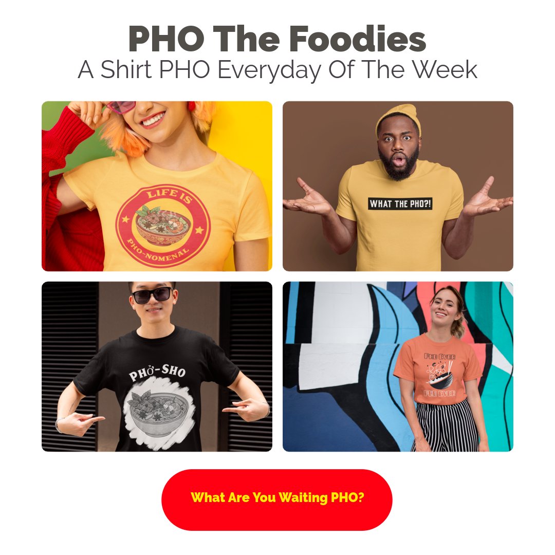 SwordInTheSand's tweet photo. #Foodies Slurp in style with these #pun-tastic #Pho shirts! From "#Pho-Get About It" to "#Pho #Shizzle," these tees serve up the perfect blend of #noodlelove and witty humor. 
TeePublic - https://t.co/GLuklmSc6O
RedBubble - https://t.co/o8dqIODo3a https://t.co/Gow99BZako