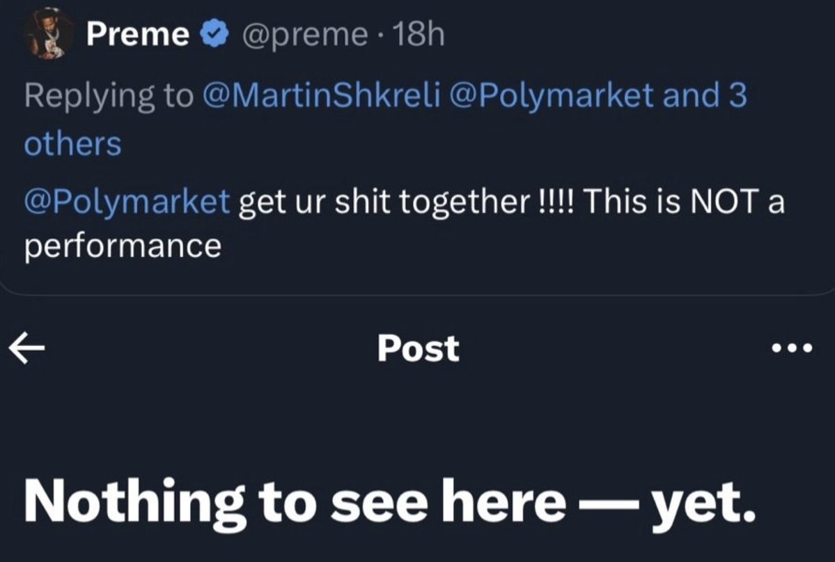 JeongHaeju's tweet image. A Super Bowl halftime show insider has been confirmed, and he still lost money.

Rapper @Preme created a Polymarket account yesterday and bet $185K on both Cardi B and Drake not performing.

Preme is a longtime friend of Drake and has deep connections in the music industry. He…