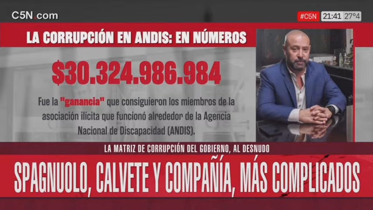 TodoNegativo's tweet photo. $30.324.986.984 se afanó la banda encabezada por la Alta Coimera, secundada por los Menem y toda la mafia libertaria. Y se lo afanaron a las personas con discapacidad, las que más ayuda necesitan. Ni olvido ni perdón. https://t.co/seN2fCPmRs