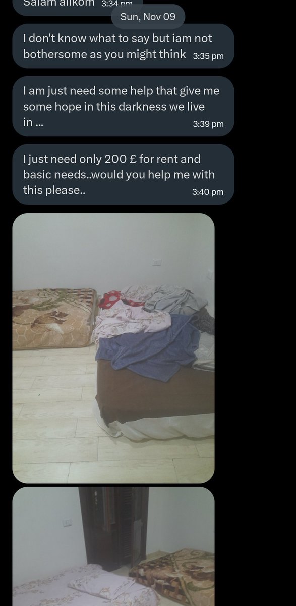 A sudanese refugee family needs 200 every month to help with rent until her husband is able to physically recover again. Please look at the image, Abeer is sleeping on the floor.

The last 💶 was a month ago, rent is due again. Reply or RT please ❤️

gofund.me/c08a15879