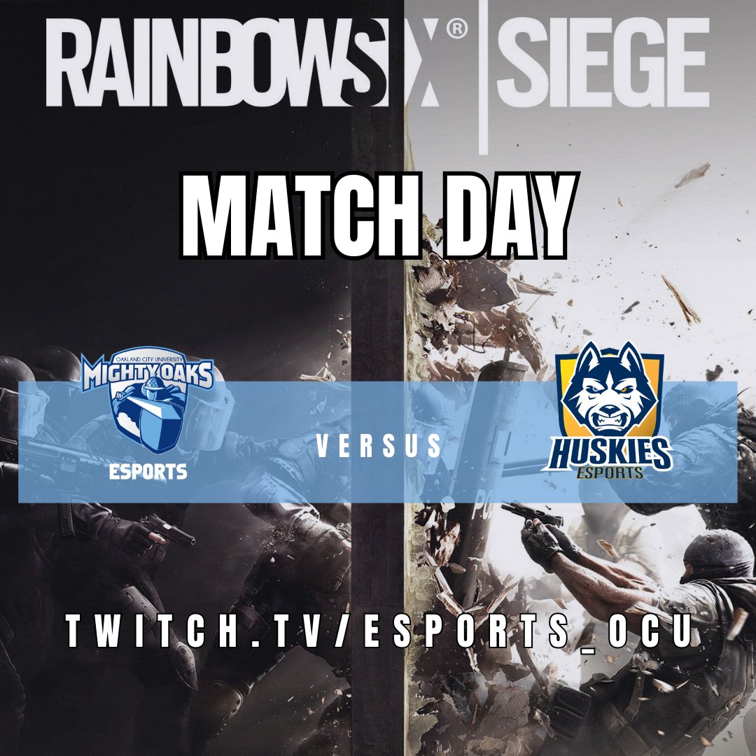 We are live now with Round 2 of Rainbow 6 Siege!

twitch.tv/esports_ocu

#gomightyoaks