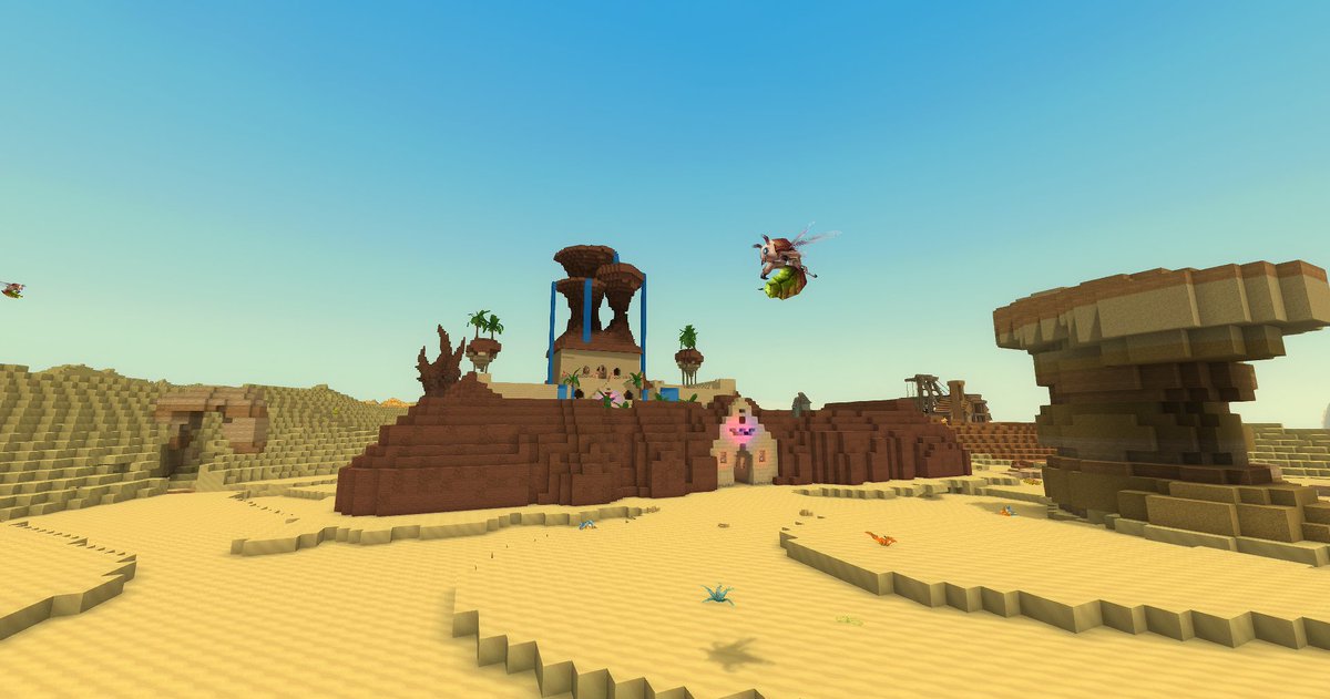 HexyDeveloper's tweet photo. Made this town prefab in @Hytale 
Wondering what tribe from a certain franchise this belongs to 🤔🤔🤔
#Hytale #HytaleModding #Zelda https://t.co/C6DowT4mam