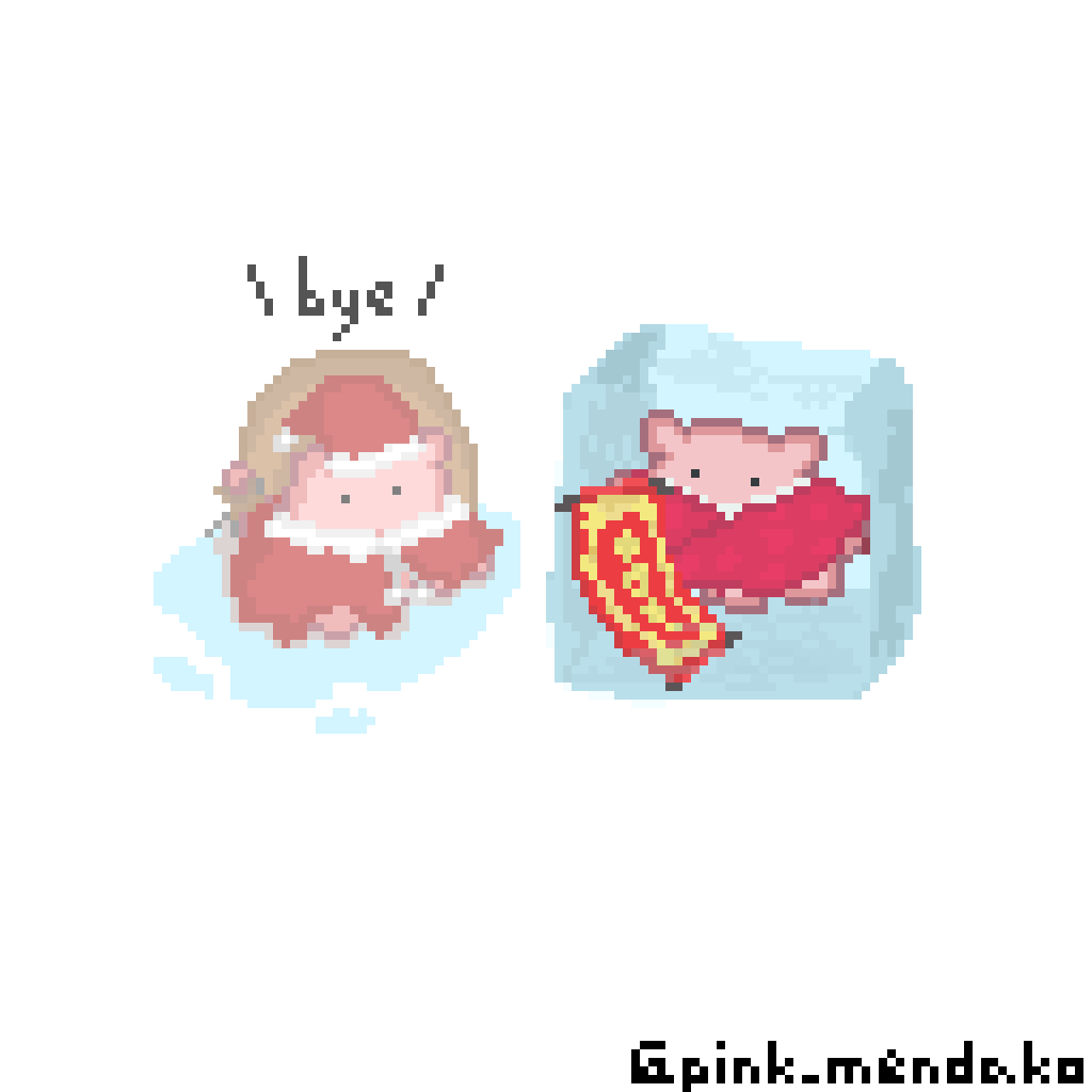 解凍 unfreeze #メンダコ #ドット絵 #pixelart