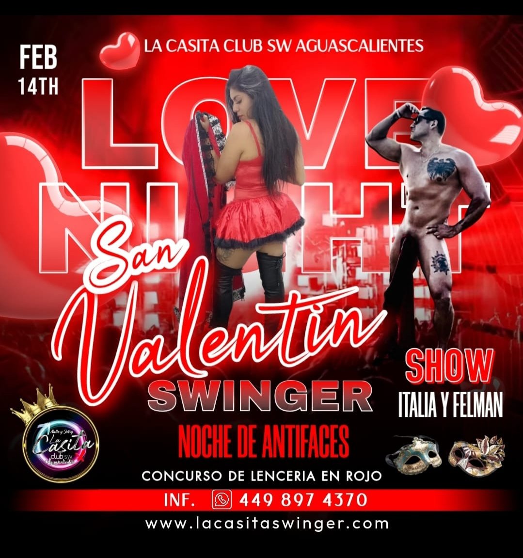 ¡Prepárate para un San Valentín inolvidable ❤️‍🔥!  Te invitamos a nuestros eventos especiales este 13 y 14 de Febrero 🔥🔥 Una experiencia sensual diseñada para despertar tus sentidos ✨ ¿Te lo vas a perder? 🥵