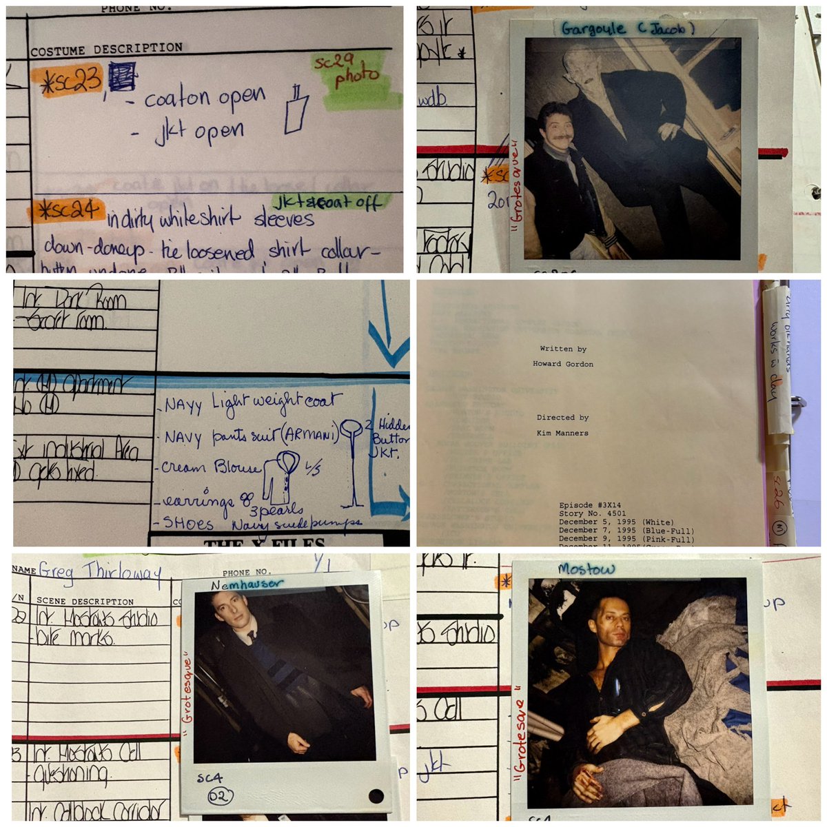 hearteyes4david's tweet image. I got my #Grotesque #XFiles set used script pack in today!! I love it so much! #DavidDuchovny #GillianAnderson #Mulder #Scully #Hearteyes