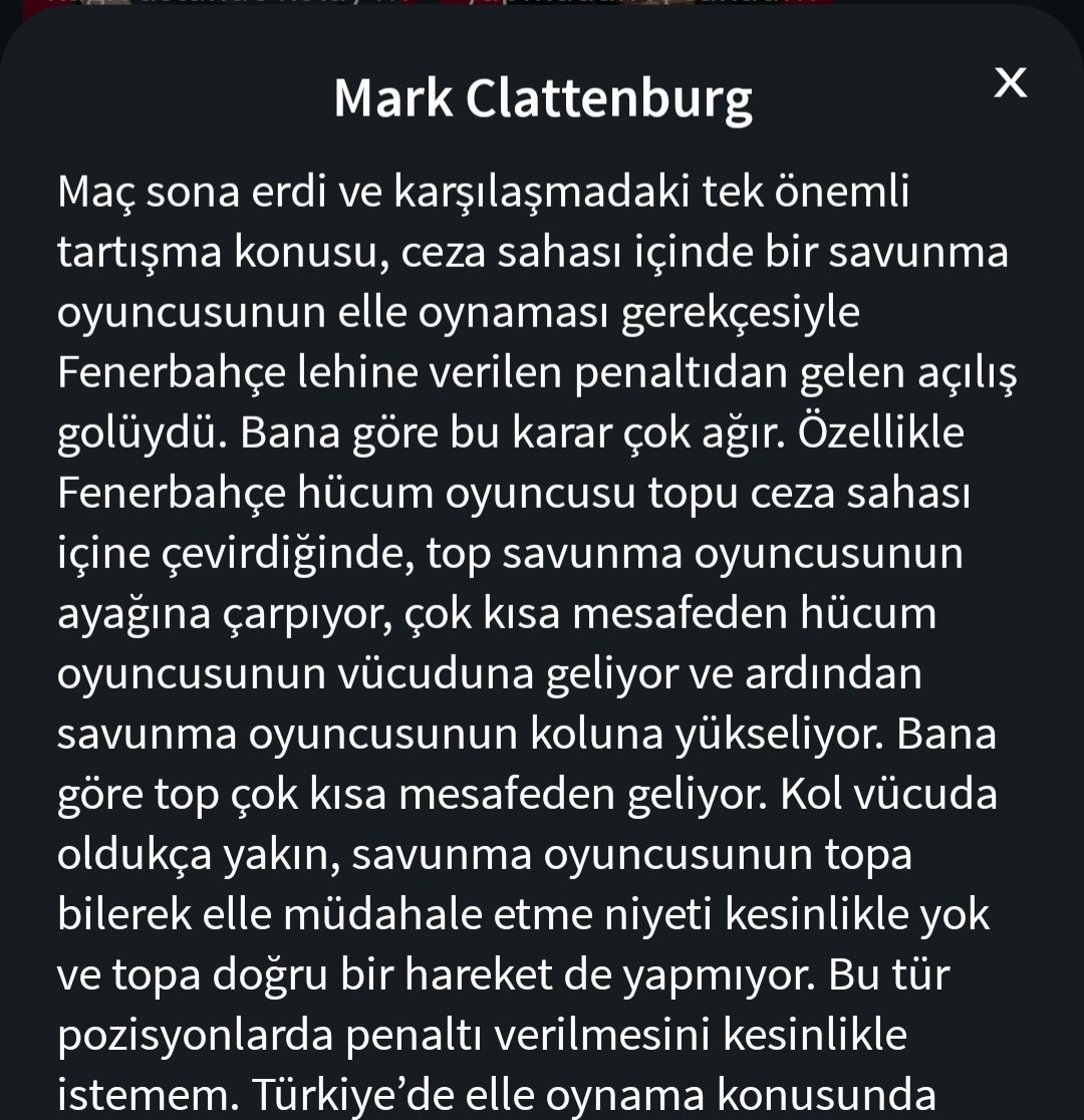 AhmetBilginGS's tweet photo. @stepbackguduric @Tartismalar Hayalinde yaptı o yorumu sanırım zira gerçek yorumu bu şekilde. https://t.co/cAam7PUccc