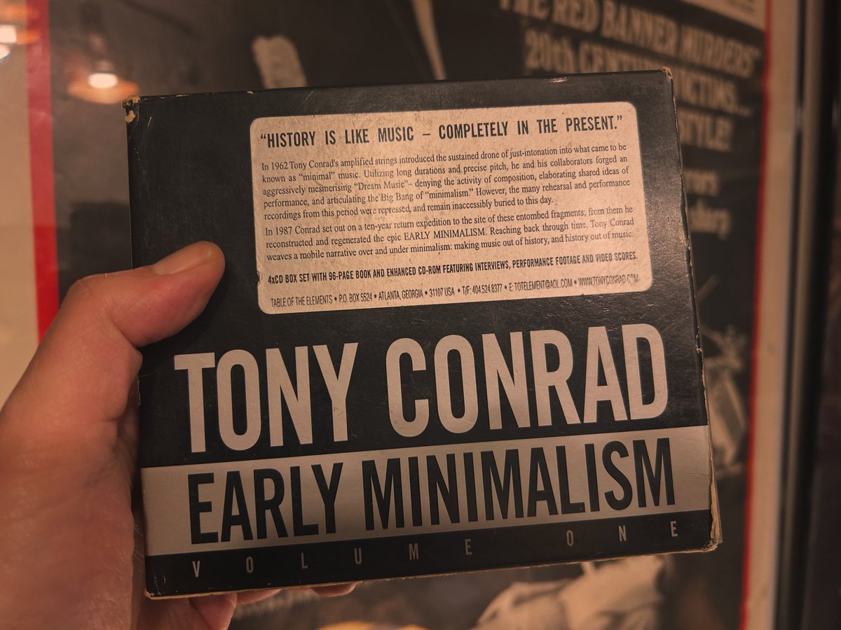 tapes20187445's tweet photo. ไปใฏ็กใ#ModernMusic ใฎ็ๆฆไฝ่ฑๅคซ ใใใใ้ ใใใๆใในใ #TonyConrad ใฎ#EarlyMinimalismVolumOne ใฏไปใงใๅไบบ็ใซ้ๅธธใซๅฑ้บใชใใใฏในใงใใ#TableOfElements #่ถณ็ซ็บๆฝไผๅฏพๅฟ่งฆ็คๆญด2026
Totally one of my most important box set of my life. TONY CONRAD!!! https://t.co/h5chreXzHE