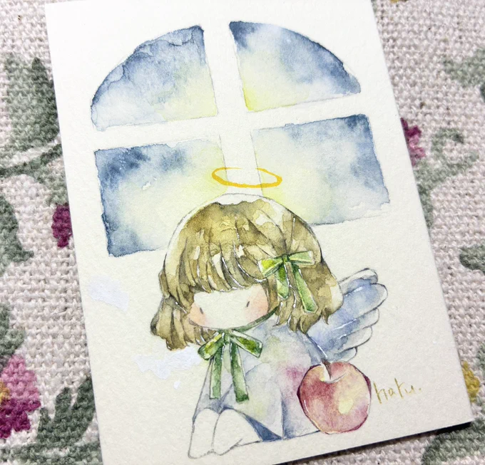 galleryTetoTeto様主催 ちいさな企画展 【ミニTeto68】-フレームレス展- 出展作品 ATC作品 #ミニTeto68
