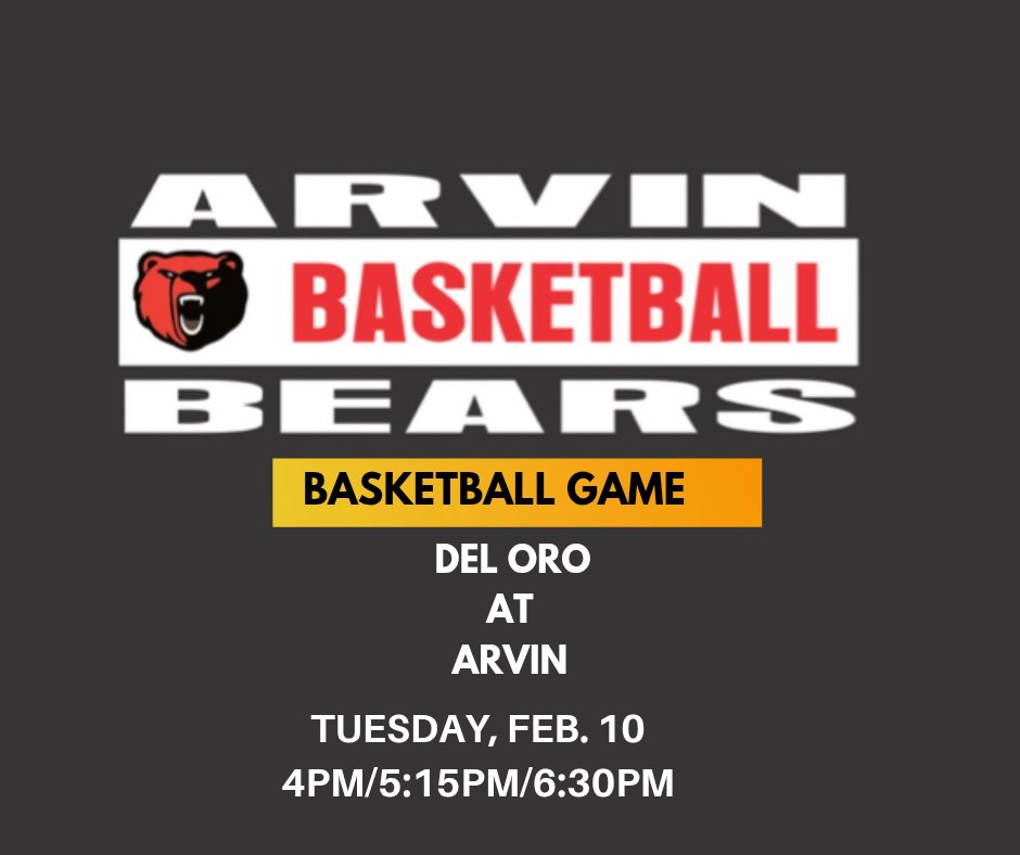 Last home and regular season game. Be sure to support your Arvin Bears 🐻