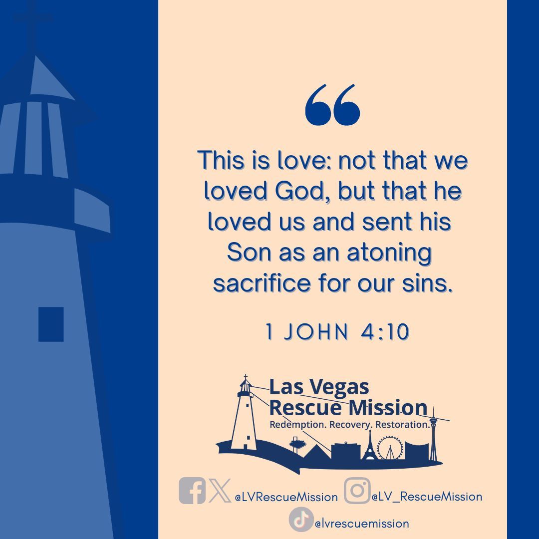 || Weekly Word ||

"This is love; not that we loved God but that he loved us..."

#LVRM #vegasrescue #dailybread #weeklyword
