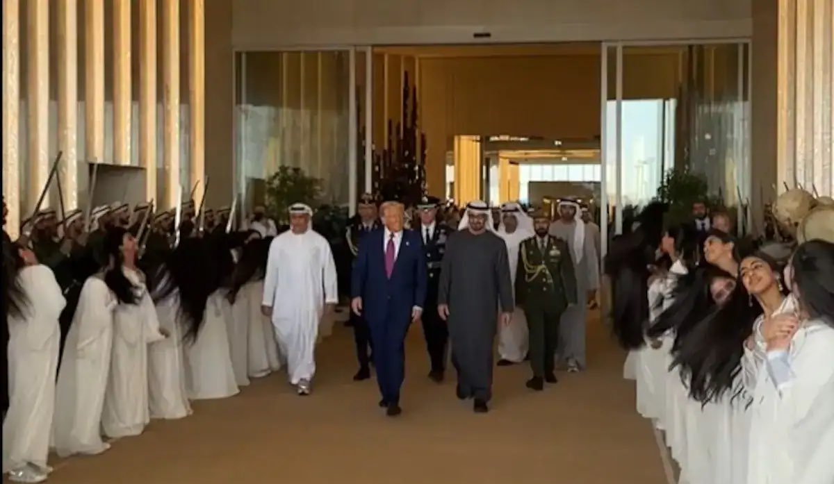 That explains this bizarre welcoming ritual for Trump. Offering their girls