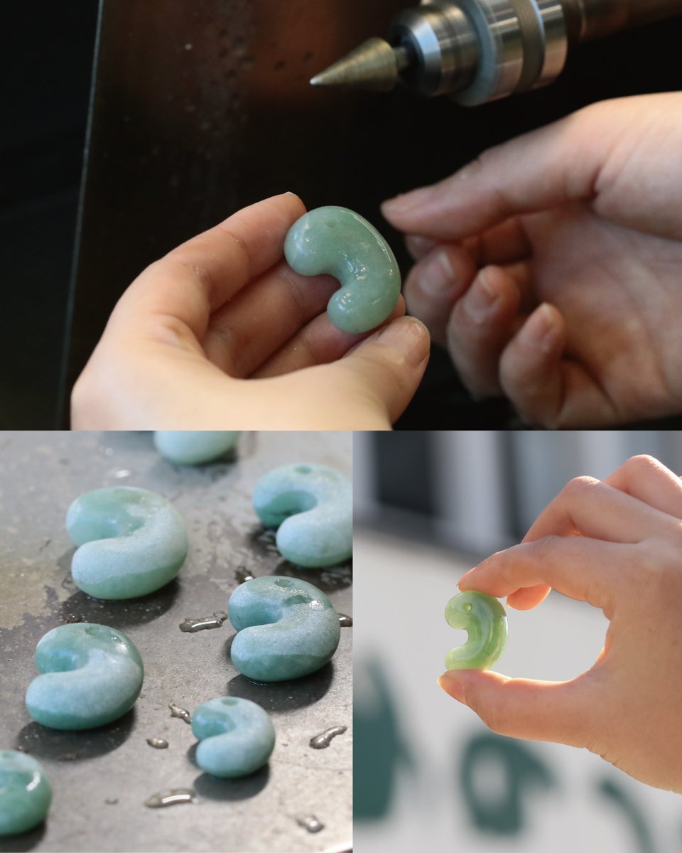 金山谷産 ろうかん質の特別な糸魚川ヒスイ 出雲型勾玉✨ 稀少な金山谷