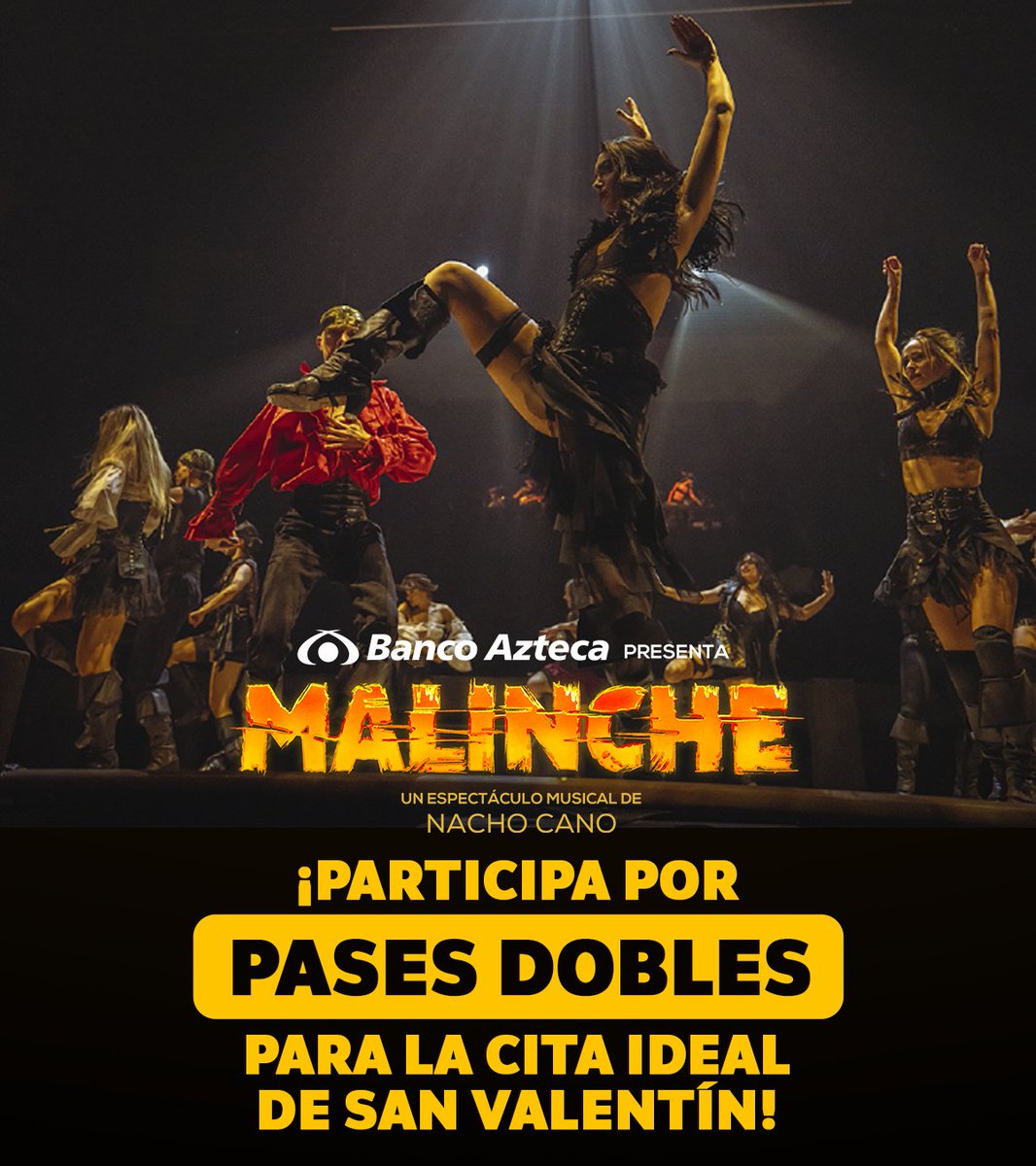 BancoAzteca's tweet photo. Tenemos la cita ideal con Malinche, El Musical.
Participa y disfruta de la función.
¡Comenta la respuesta correcta! https://t.co/laSzKrtim7