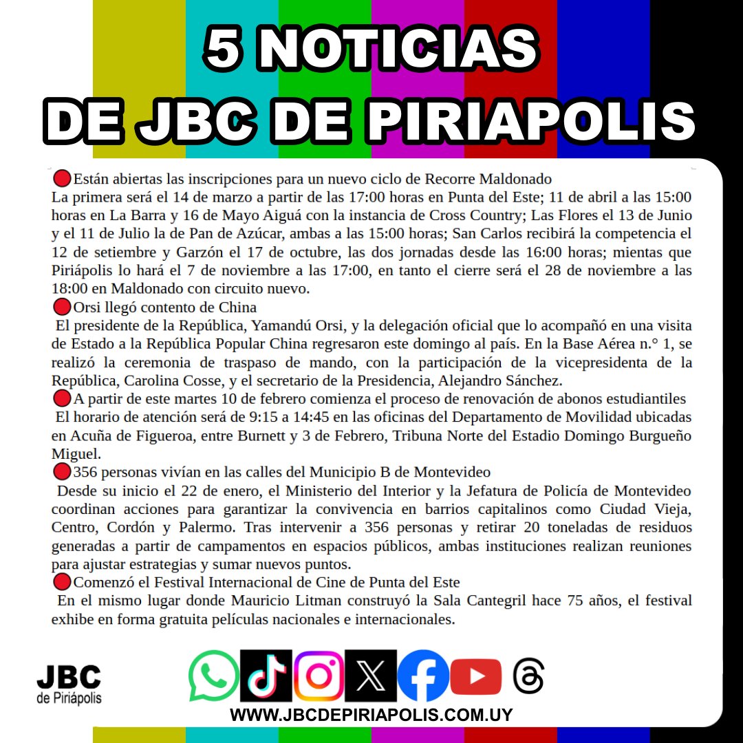 Más información en jbcdepiriapolis.com.uy