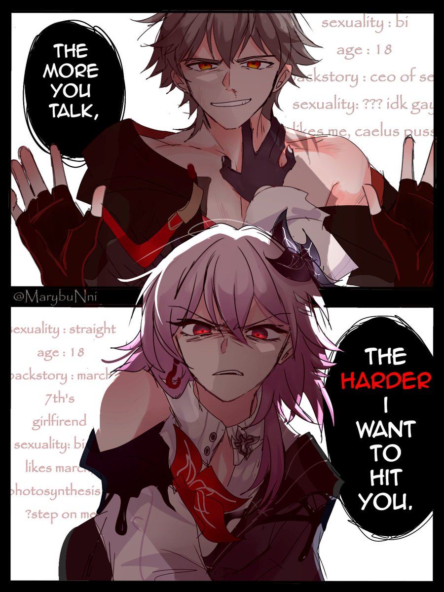 Hellus vs March 8th 
(Reposting because im a dumbfuck)

#HonkaiStarRail #スターレイル #Evernight #March7th #Caelus