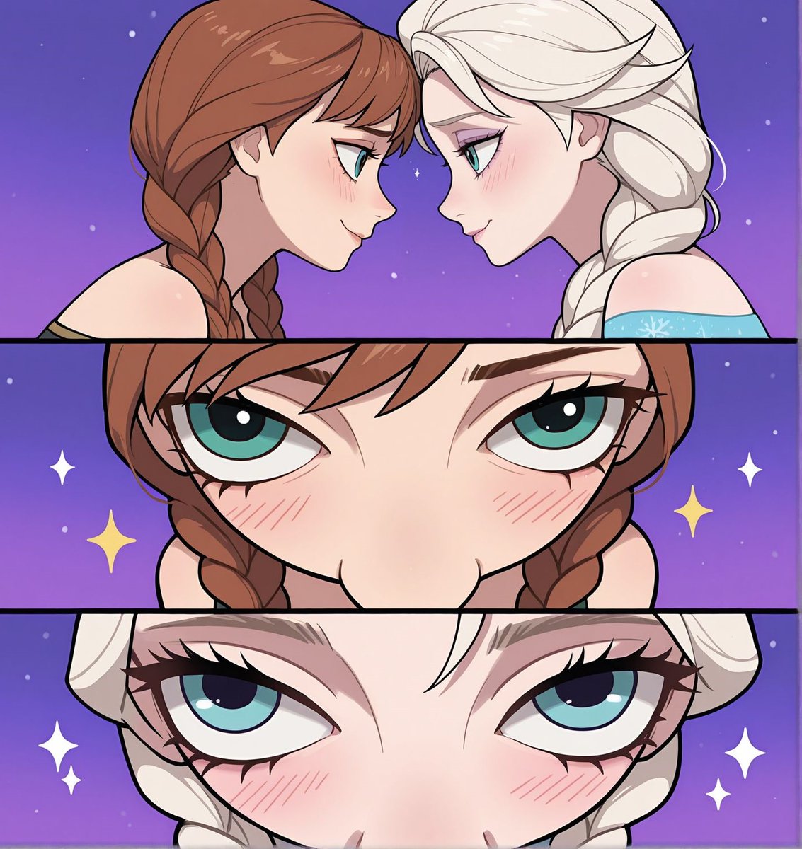 Code_SFW's tweet image. 👁️👁️Elsa and Anna, SFW