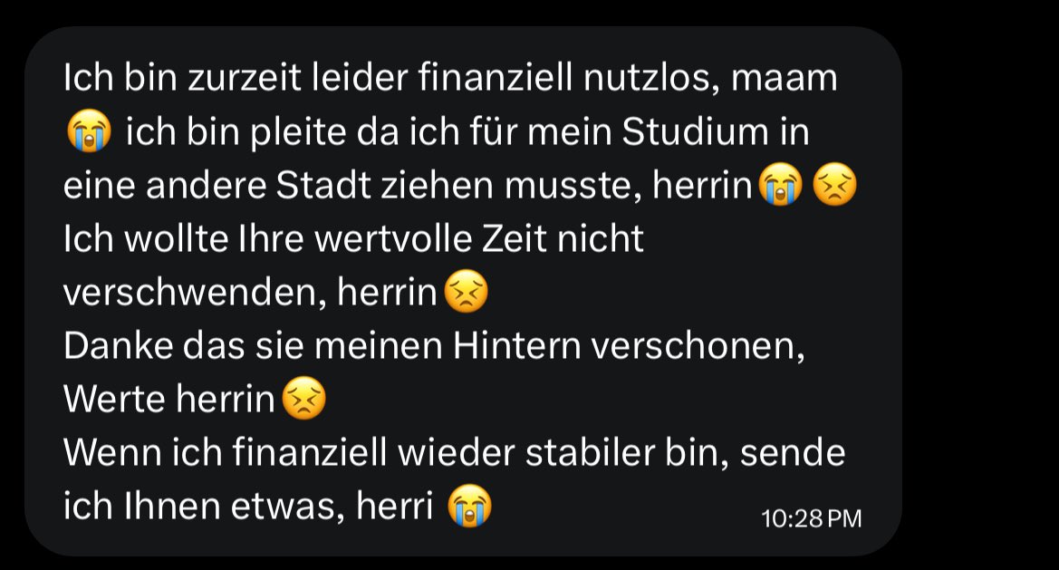 Hirn &amp; nutzlos so einige hier, sehr ermüdend 😴 
#Geldherrin #Findom #Zahlsklave #Geldsklave