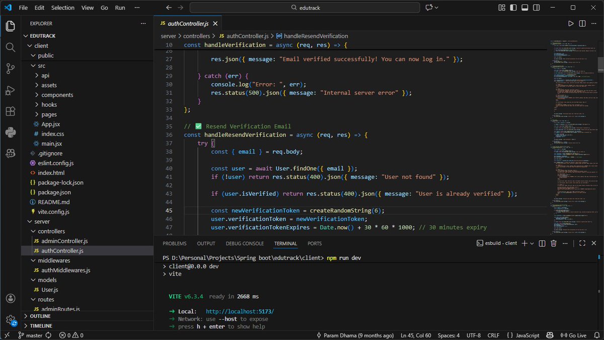 dhama_param's tweet photo. Day 1 of building in public as a full-stack dev. Starting daily post + YouTube.
Today: Fixed a small auth bug in my MERN project. What's your biggest coding struggle right now?#DevIndia #100DaysOfCode https://t.co/92UG3QhCuD