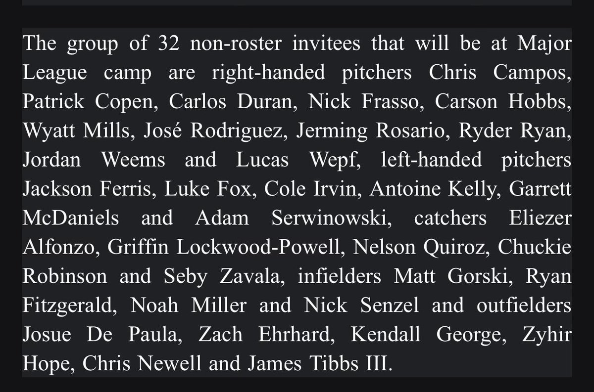 The Dodgers just announced their NRIs, a group that includes previously unreported signings Seby Zavala, Nick Senzel and others.