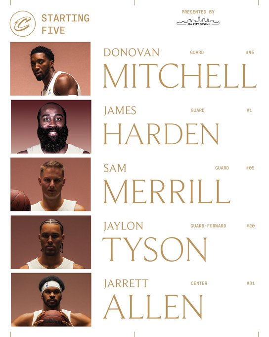 Starting 5⃣ de la noche :

Jaylon Tyson est bien disponible pour ce match !