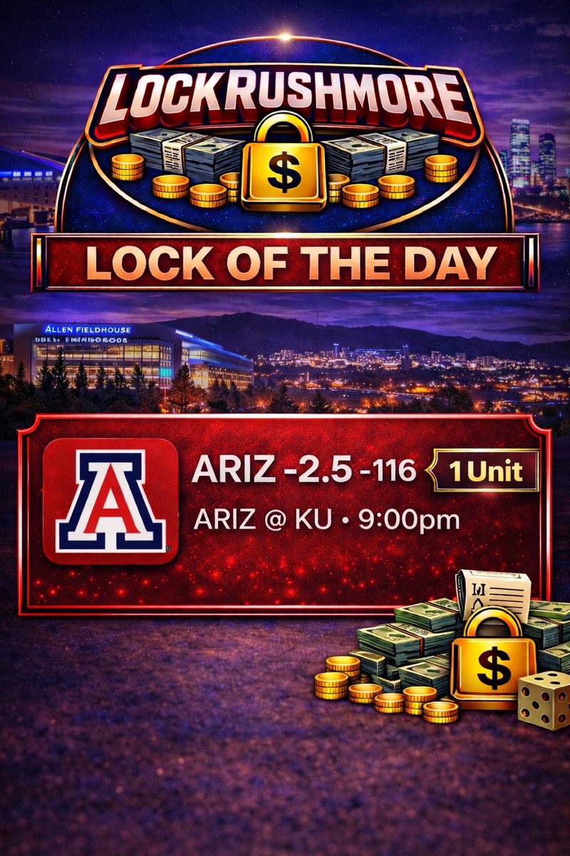 LockRushmore's tweet image. Even though Kansas is one of the best home teams in college basketball, Arizona has proven that they can handle the pressure. This Arizona team is the most complete basketball team in college right now. Even though Kansas has talent in Darryn Peterson, Arizona can matchup…