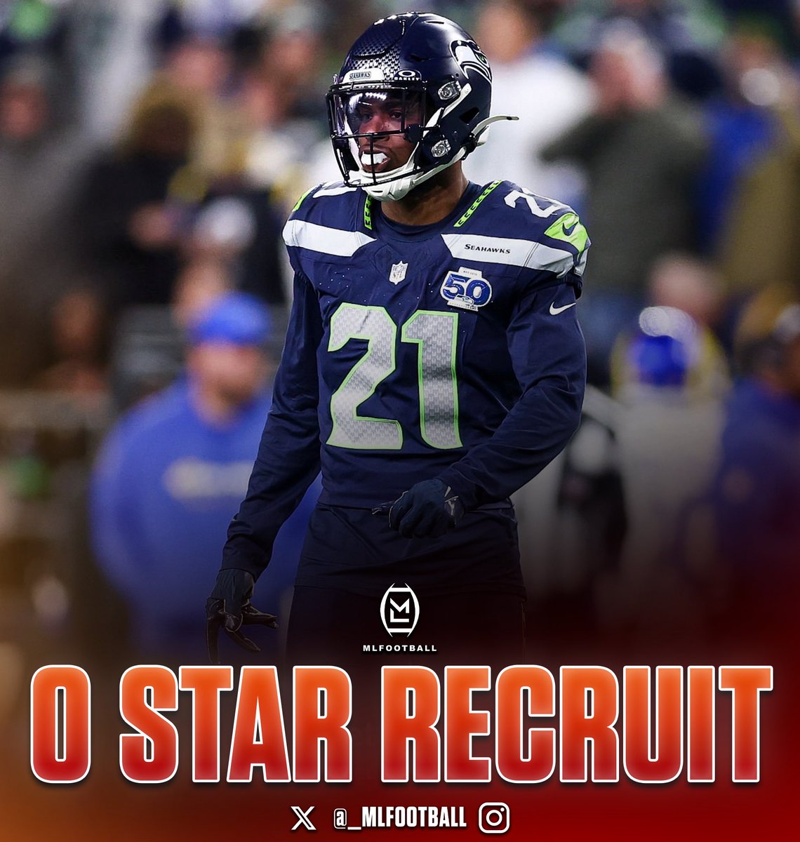 MLFootball's tweet image. POWERFUL: #Seahawks star Devon Witherspoon was a ZERO-STAR RECRUIT in High School.

Witherspoon did not begin football until 11th grade, and would pick up some small offers before receiving a scholarship from Illinois.

Devon balled out in college went on to become the 5th…