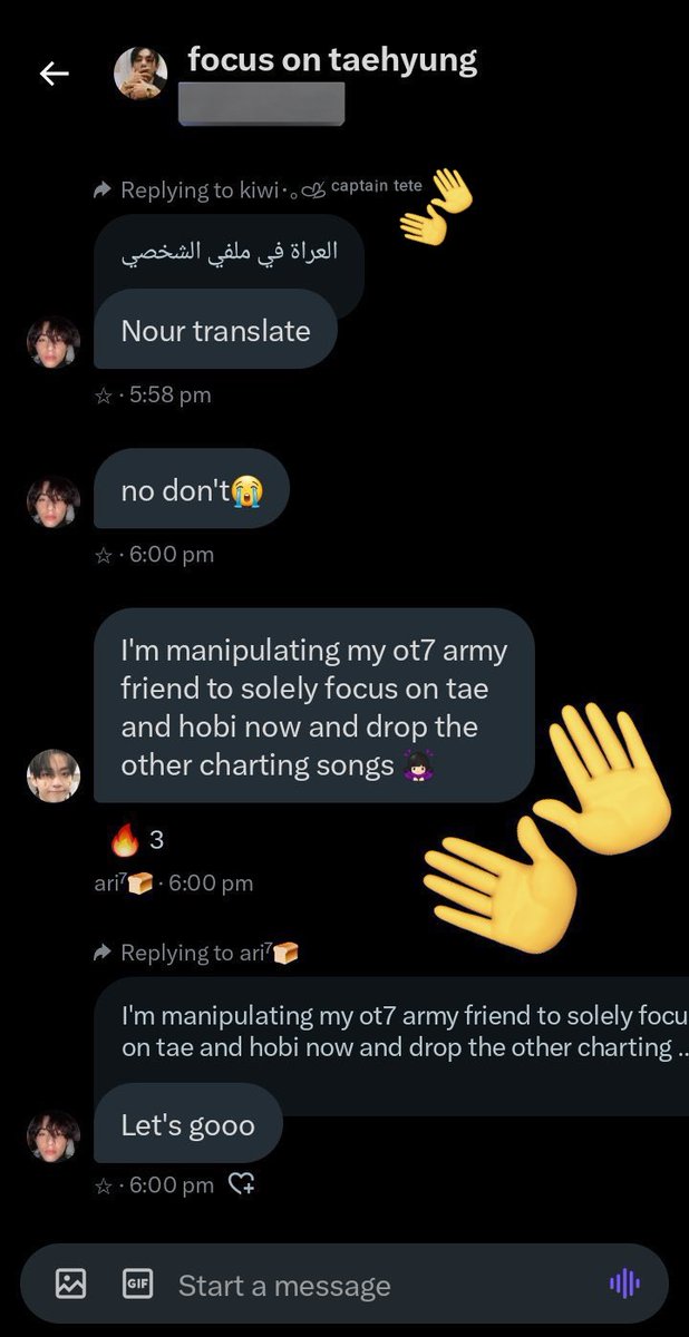 KMREPORTS's tweet image. It’s been a full day since @teamindiaforbts was informed that they were following a 🐥🐰 anti x.com/brattaex yet no action 

This is especially concerning given the proof that this taekooker was part of a group chat filled with antis manipulating efforts against 🐥🐰