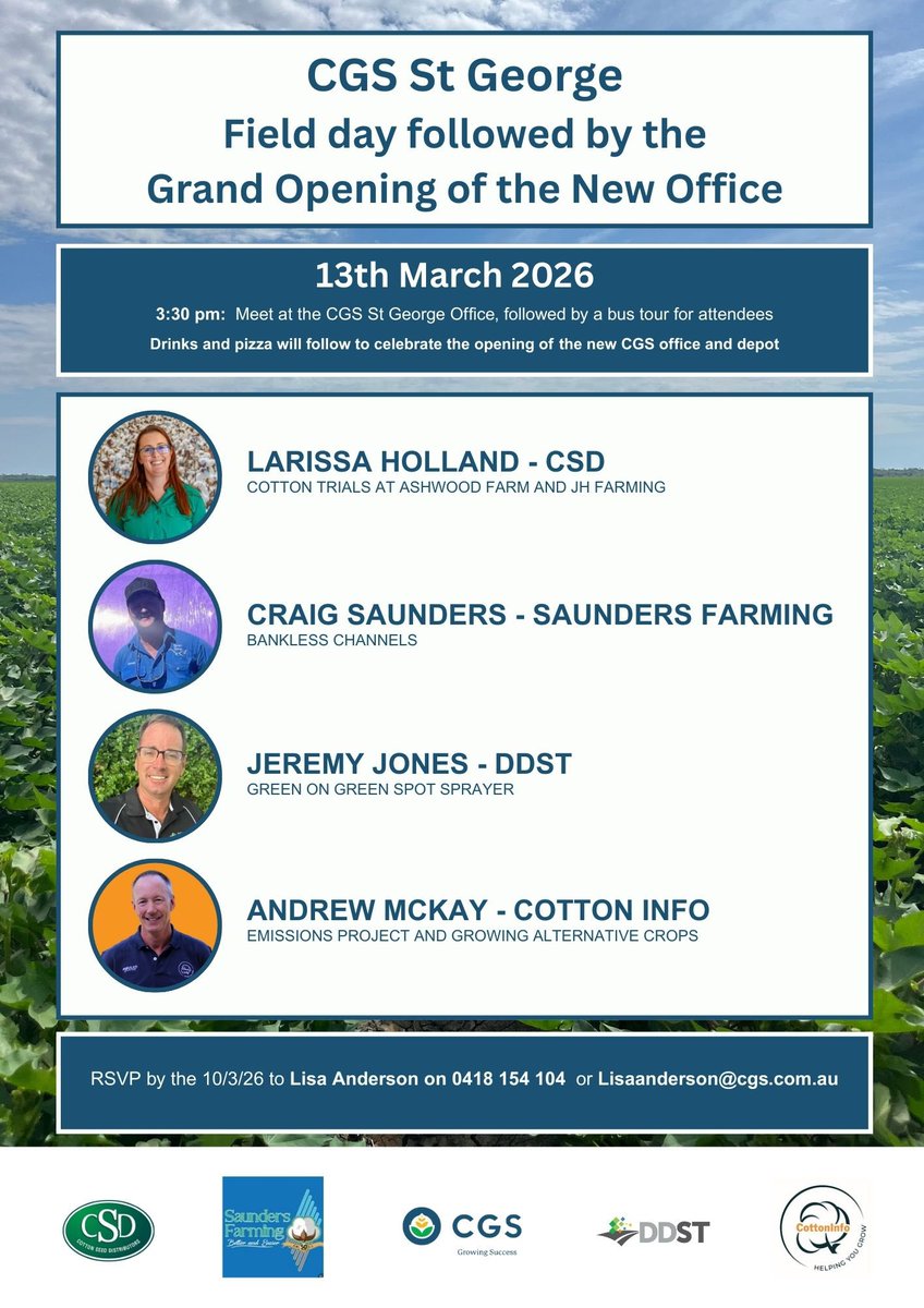 cgs_aust's tweet photo. 🎉 You’re invited 🎉

CGS St George is hosting a field day followed by the grand opening of their new office 🥳

RSVP to Lisa Anderson on 0418 154 104 to reserve your spot on the field day bus tour https://t.co/ZfgkMJNtlA