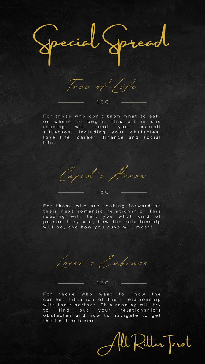 Hey hey~
Yang februarinya udah penuh galau dan overthinking, butuh perspektif baru, atau mau iseng coba baca tarot sama reader yang pengalamannya udah 10 tahun lebih, silahkan langsung DM/WA ya! I'll listen and I won't judge~
Thank you and have a nice day!