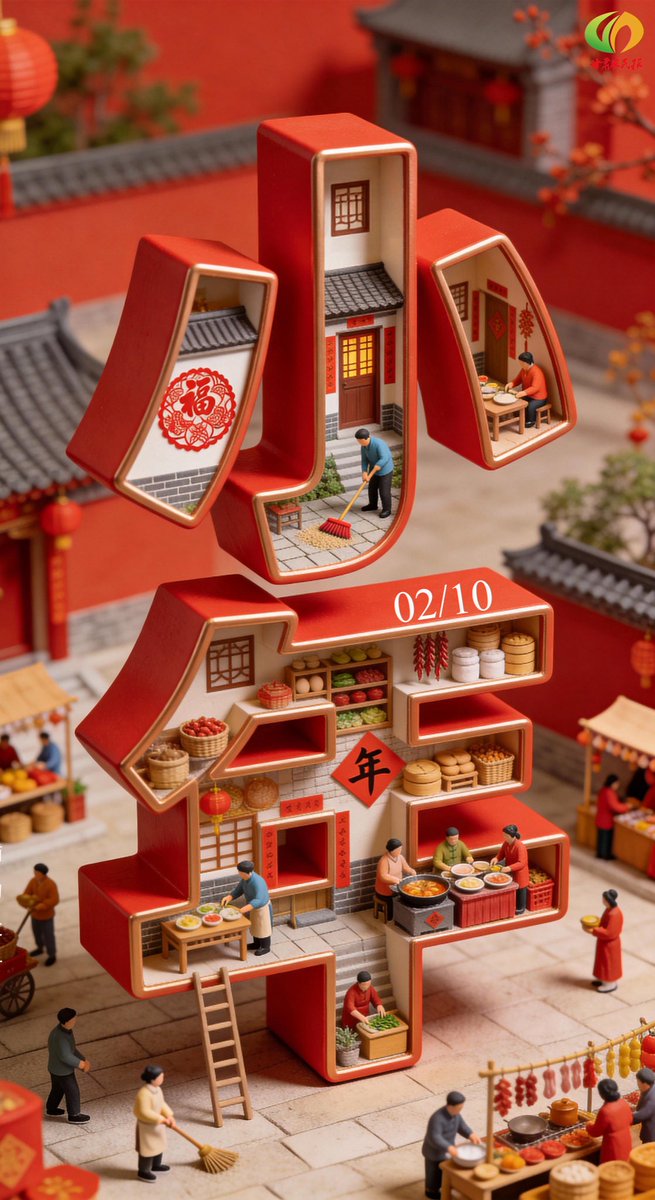 小年快乐🎉
Today is the twenty-third day of the twelfth lunar month, known as Chinese Xiaonian Festival . Wishing everyone a joyful day!#gansu #ChineseNewYear2026 #chineseculture #AIart