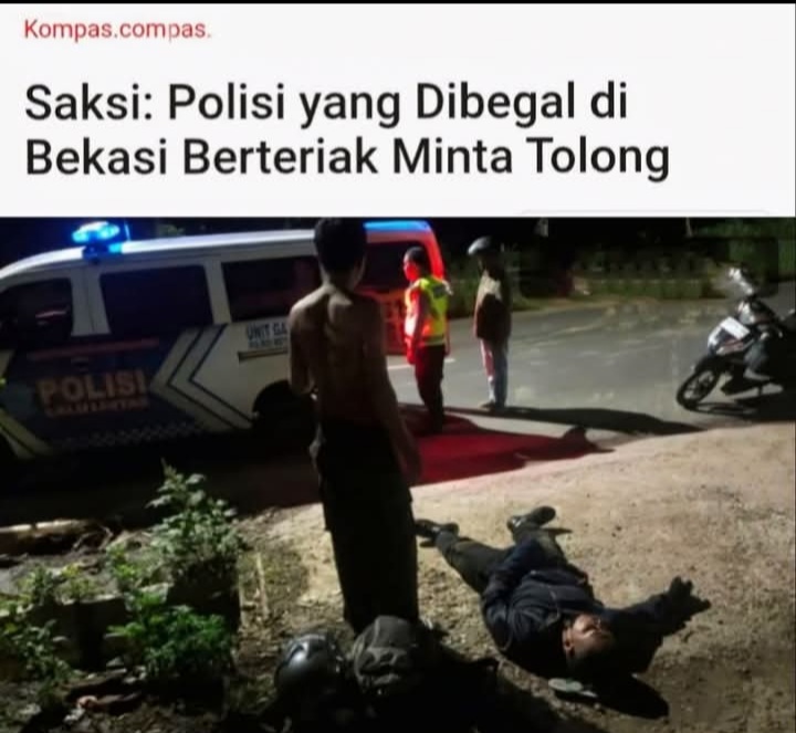 kangmas1905's tweet photo. Bukan gak ada yang mendengar teriakannya, dan bukan gakbada yang ingin menolongnya.

Tapi apa daya, mau menolong resikonya nyawa melayang bila kalah melawan begal ... dan masuk penjara bila begalnya kalah dan terluka.

#begal
#lawanbegal https://t.co/90TuEMEhNW