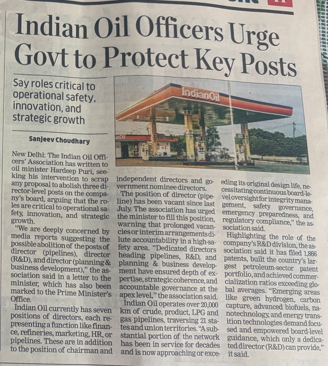 Indianoil Officers Association (IOOA) tweet media