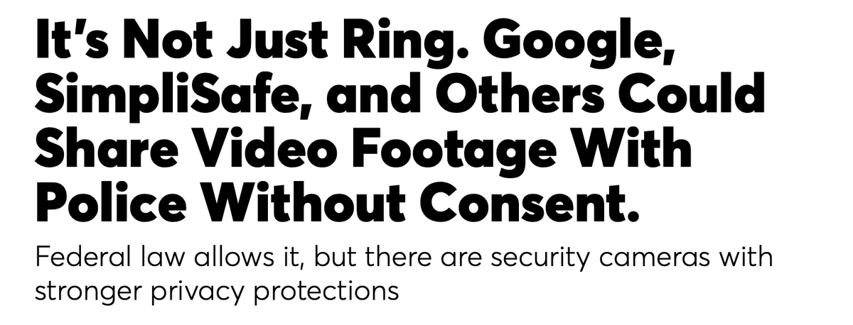 WyzeCam's tweet photo. @datnofact Correct.

We have (unlike some of our competitors) an explicit clause that we will never share video footage with any government actor without a valid warrant or subpoena. 

Worth noting some of our competitors will literally hand over footage without one at all.

Insane. https://t.co/Y7mM2zzVeb